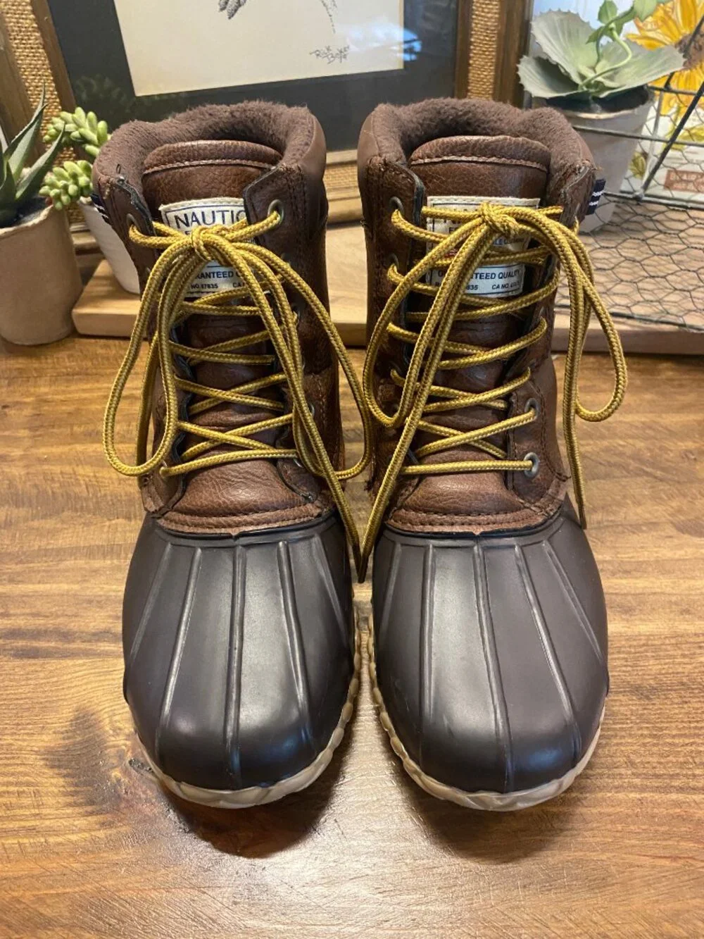 NAUTICA Channing Duck Boots - Rubber Winter Rain Boots - Men US Size 8